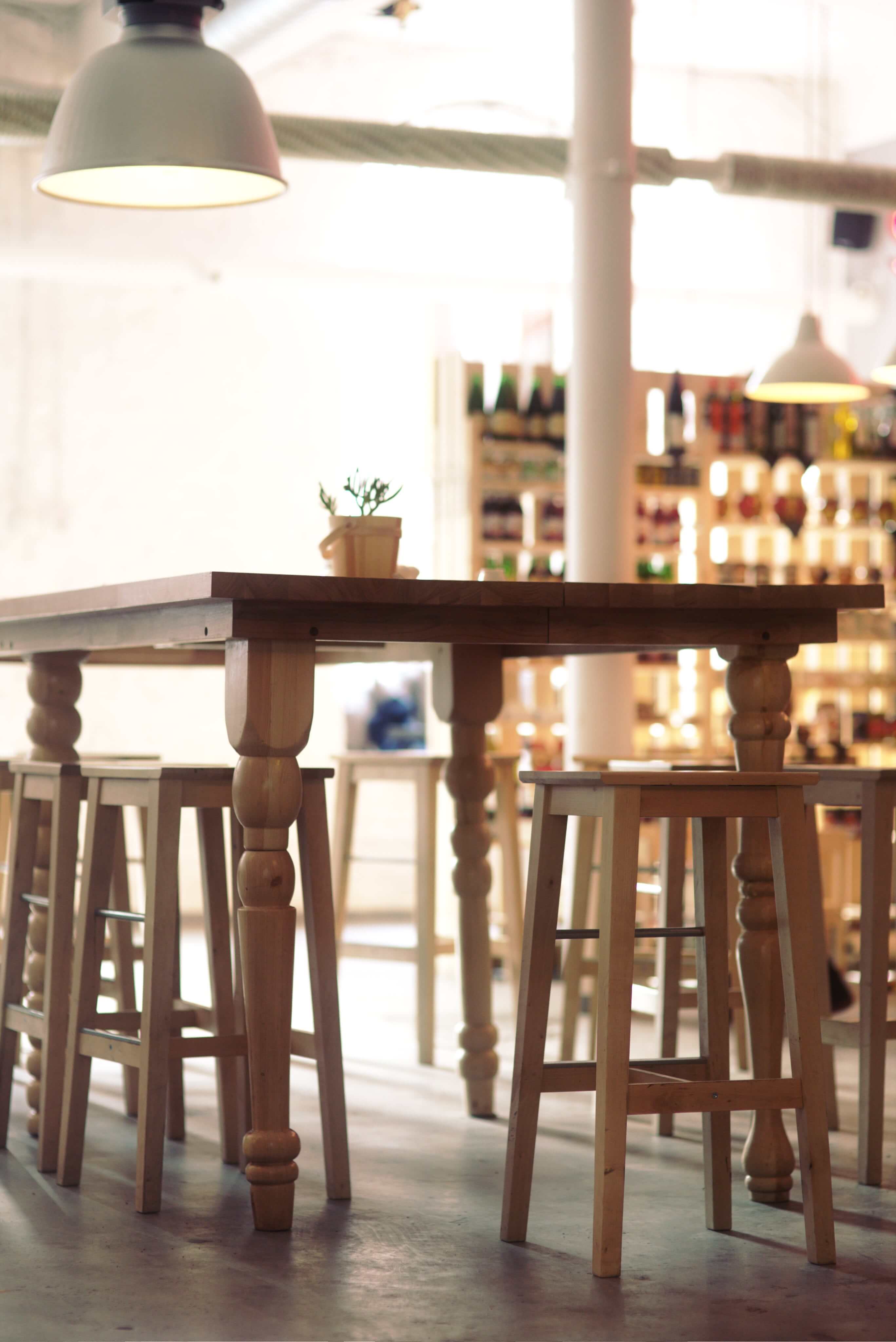 Our Services Image Table Wood Chair Stool Interior Restaurant